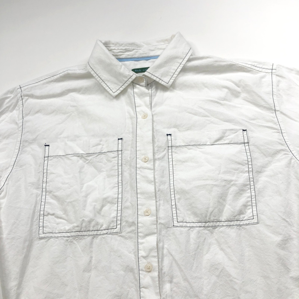 Scotch & Soda XS Cropped Women's Cotton Long Sleeve Shirt White